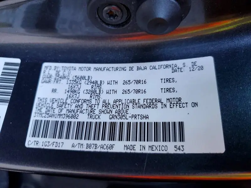 2021 TOYOTA TACOMA DOUBLE CAB  