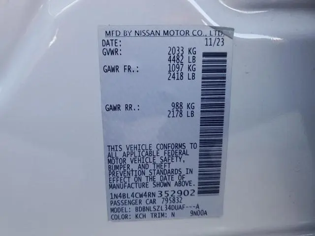 2024 NISSAN ALTIMA SR  