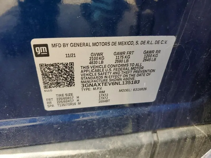 2022 CHEVROLET EQUINOX LT  