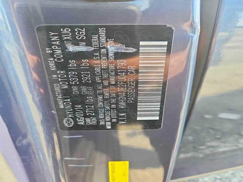 2015 HYUNDAI GENESIS 3.8L  