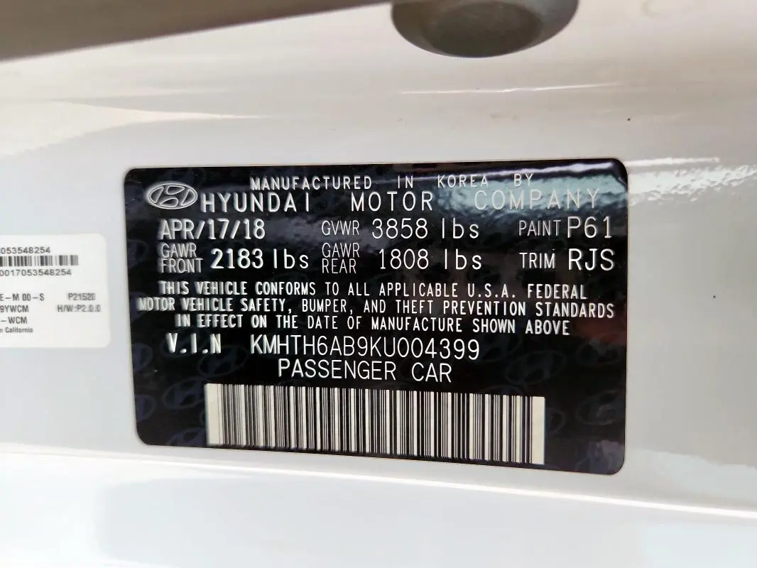 2019 HYUNDAI VELOSTER TURBO  