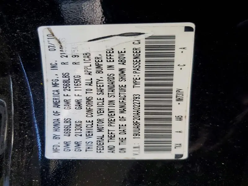 2010 ACURA TL   