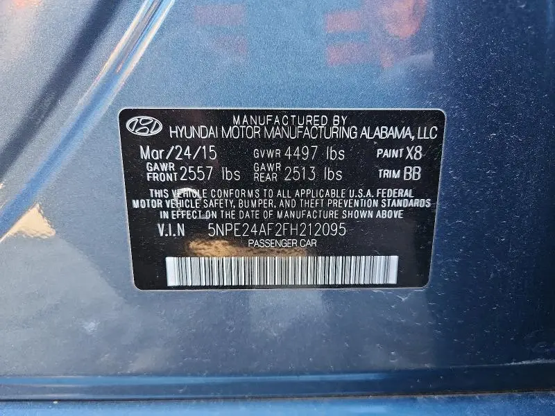 2015 HYUNDAI SONATA SE  