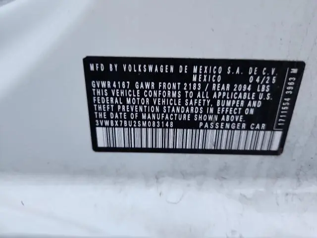 2025 VOLKSWAGEN JETTA SPORT  