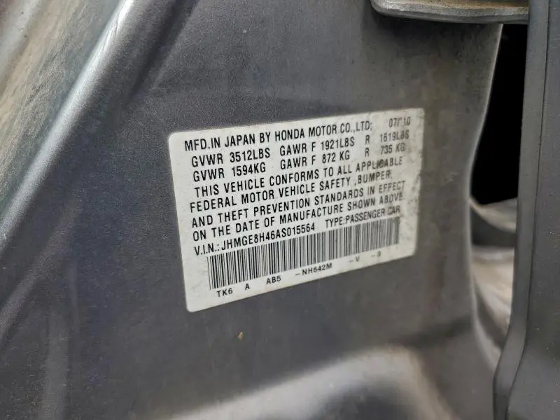 2010 HONDA FIT SPORT  