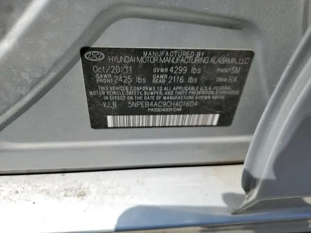 2012 HYUNDAI SONATA GLS  