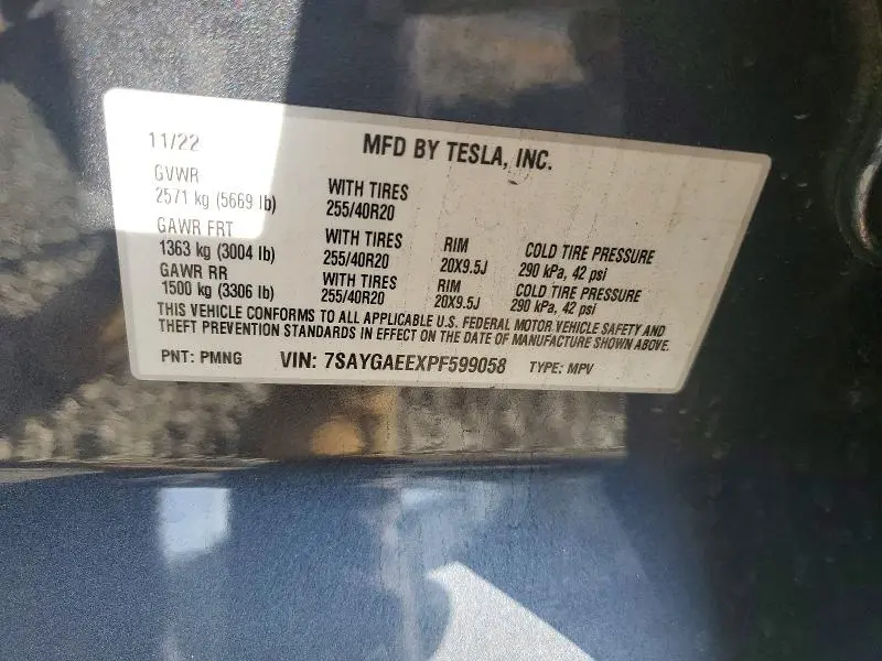 2023 TESLA MODEL Y   