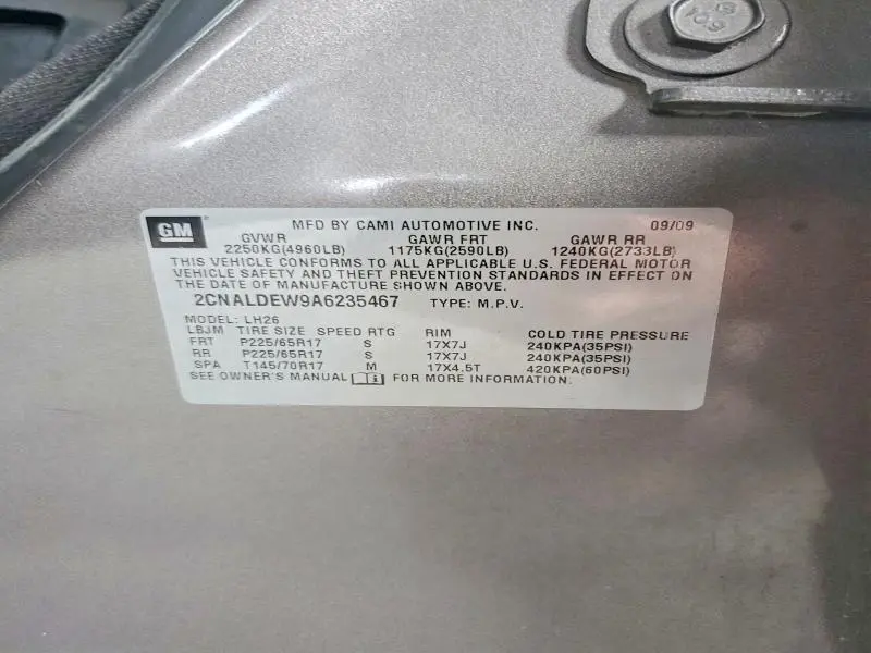 2010 CHEVROLET EQUINOX LT  