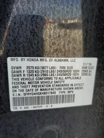 2017 ACURA MDX TECHNOLOGY  
