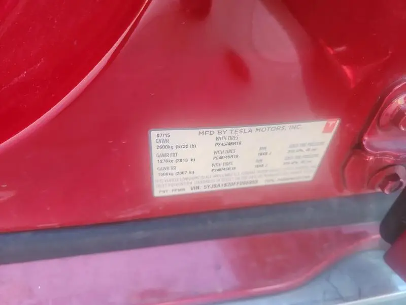 2015 TESLA MODEL S 70D  