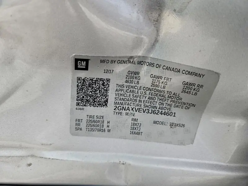 2018 CHEVROLET EQUINOX PREMIER  