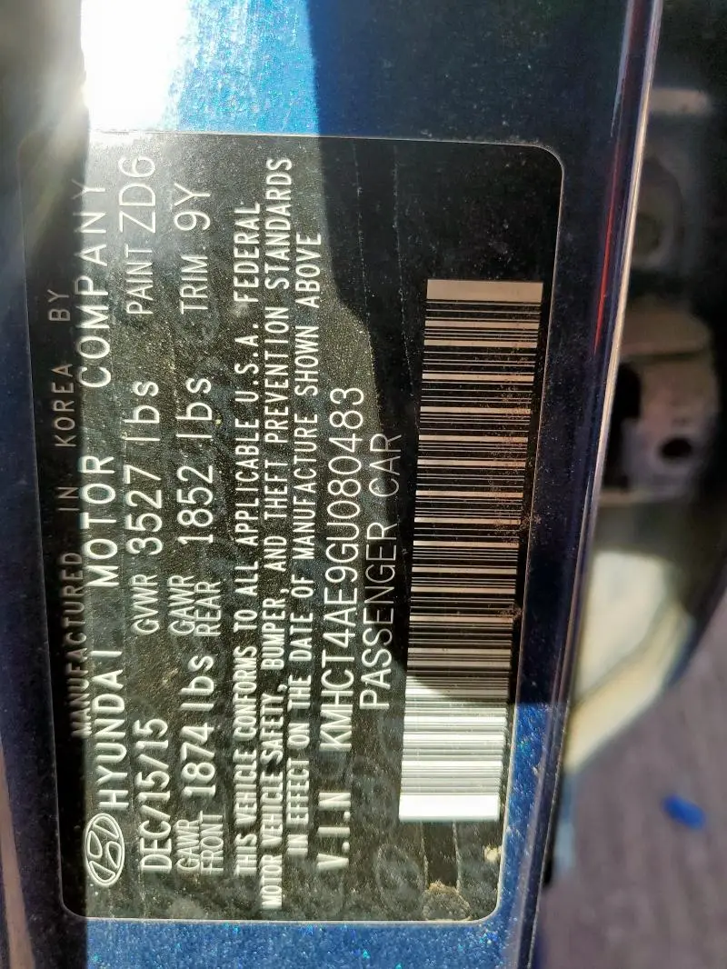 2016 HYUNDAI ACCENT SE  