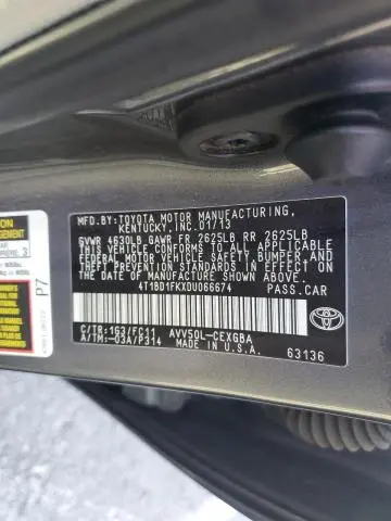 2013 TOYOTA CAMRY HYBRID  