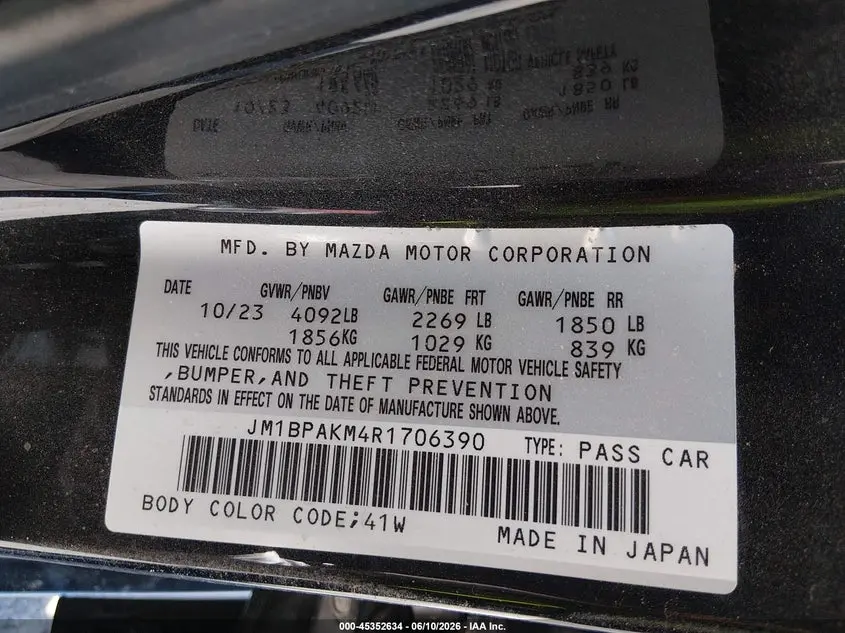 2024 MAZDA MAZDA3 2.5 S SELECT SPORT