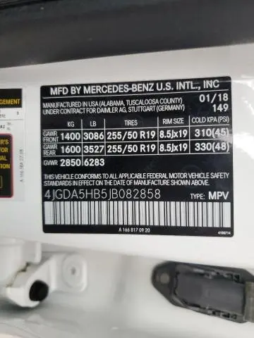 2018 MERCEDES-BENZ GLE 350 4MATIC  