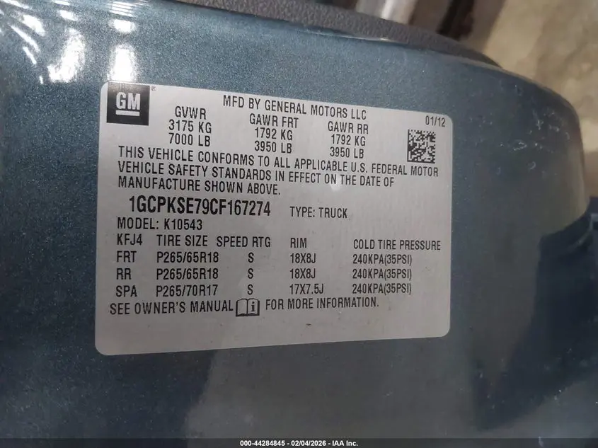 2012 CHEVROLET SILVERADO 1500 LT