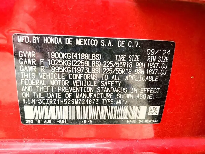 2025 HONDA HR-V SPORT  