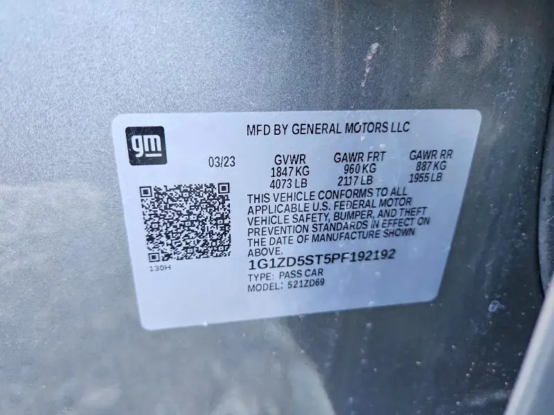 2023 CHEVROLET MALIBU LT  