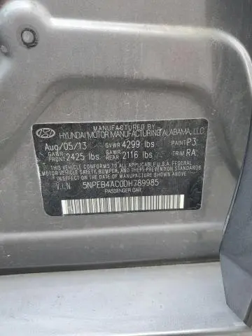 2013 HYUNDAI SONATA GLS  