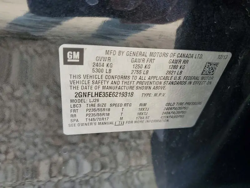 2014 CHEVROLET EQUINOX LTZ  