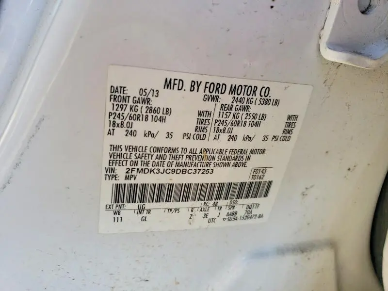 2013 FORD EDGE SEL  