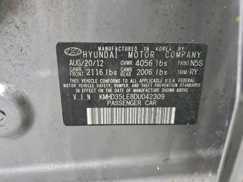 2013 HYUNDAI ELANTRA GT   