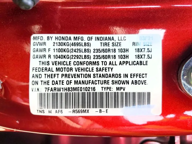2021 HONDA CR-V EXL  
