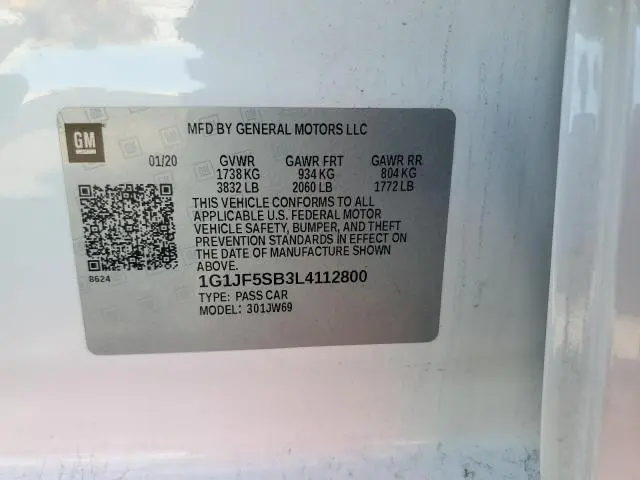 2020 CHEVROLET SONIC PREMIER  