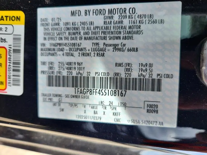 2025 FORD MUSTANG GT  