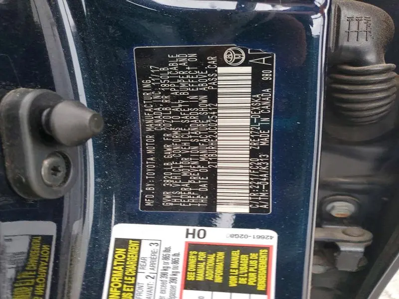 2018 TOYOTA COROLLA SE  