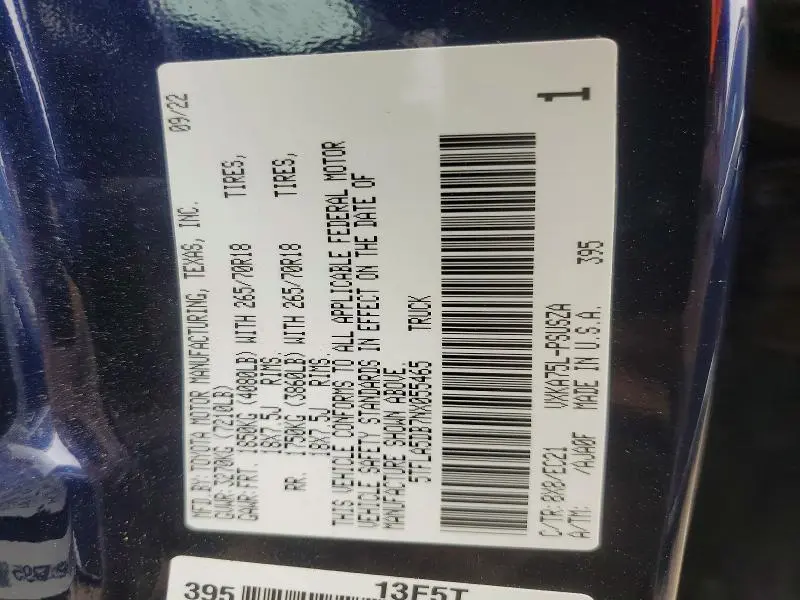 2022 TOYOTA TUNDRA SR5  