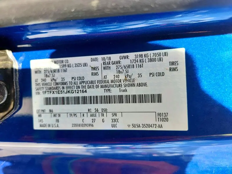 2018 FORD F150 SUPER CAB  
