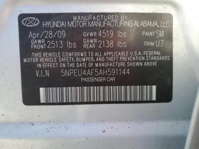 2010 HYUNDAI SONATA SE  