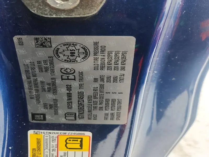 2015 GMC SIERRA K1500 SLE  