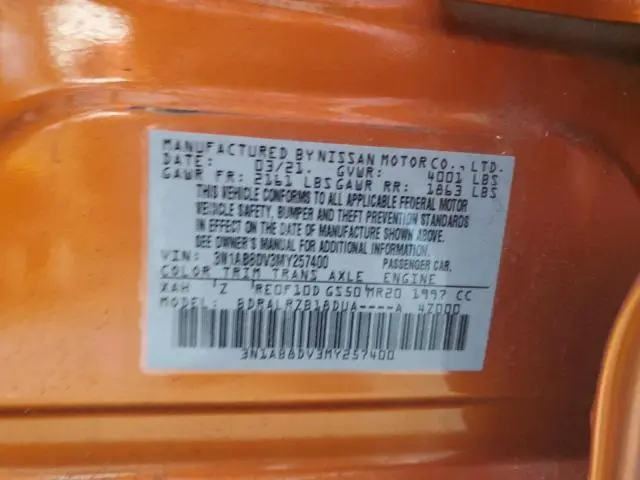 2021 NISSAN SENTRA SR  