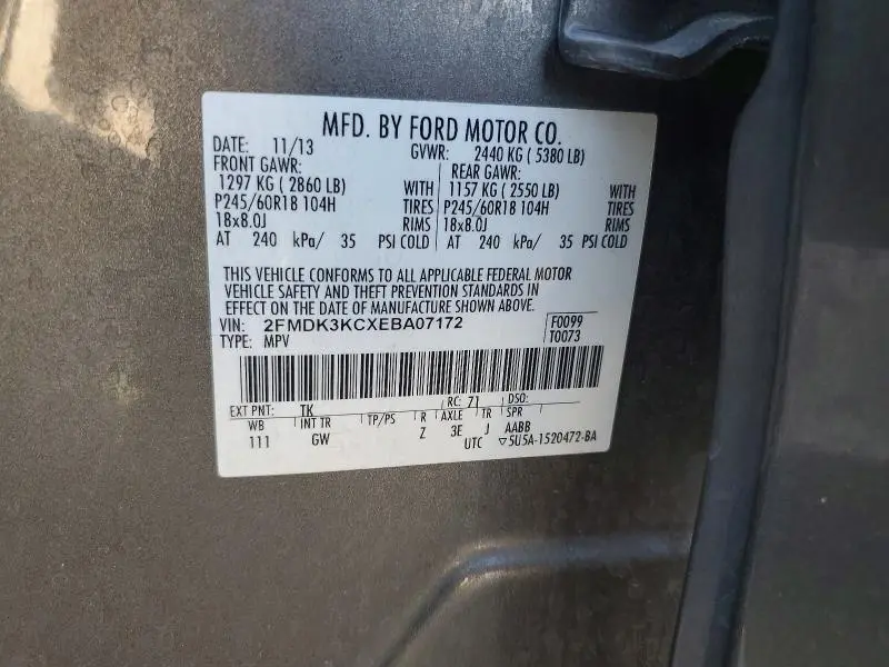 2014 FORD EDGE LIMITED  