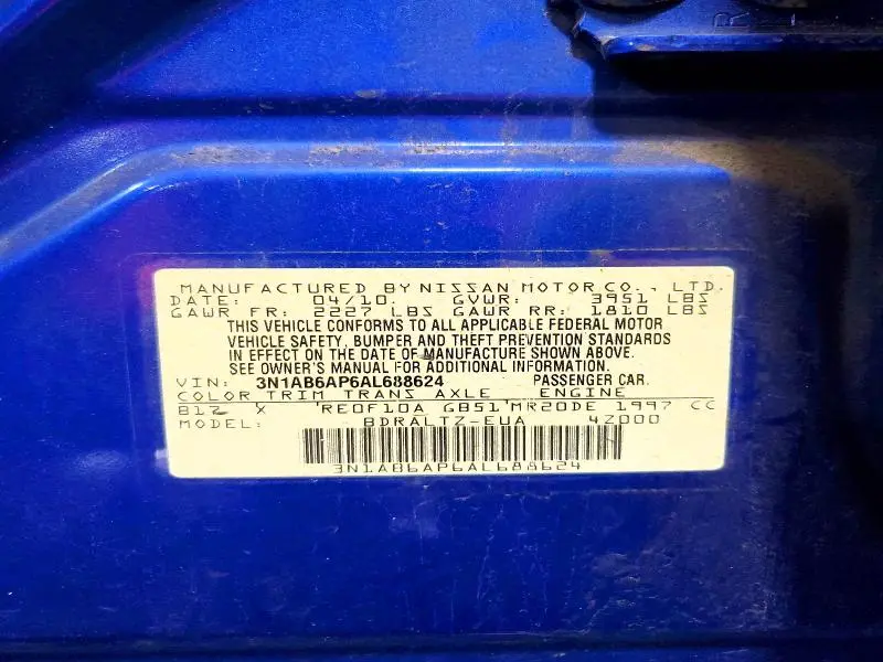 2010 NISSAN SENTRA 2.0  