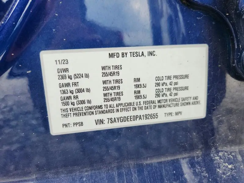 2023 TESLA MODEL Y   
