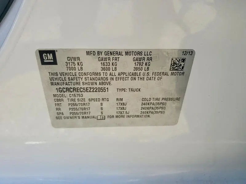 2014 CHEVROLET SILVERADO C1500 LT  