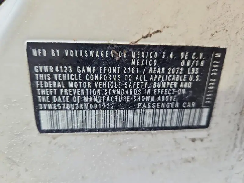2019 VOLKSWAGEN JETTA SEL  