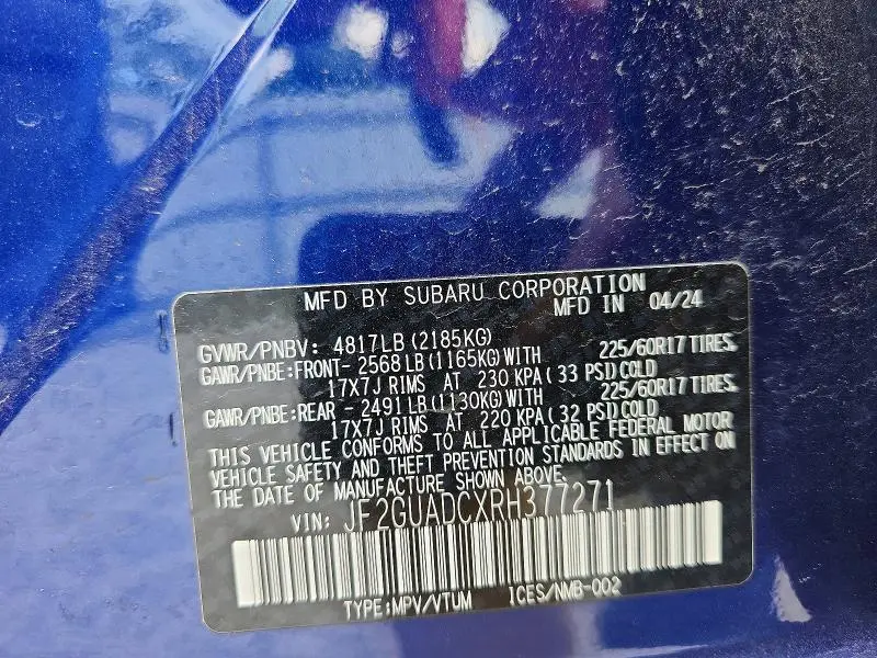 2024 SUBARU CROSSTREK PREMIUM  