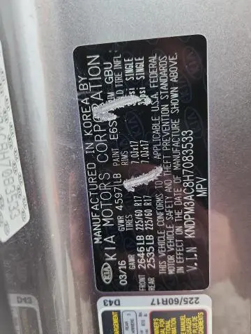 2017 KIA SPORTAGE LX  