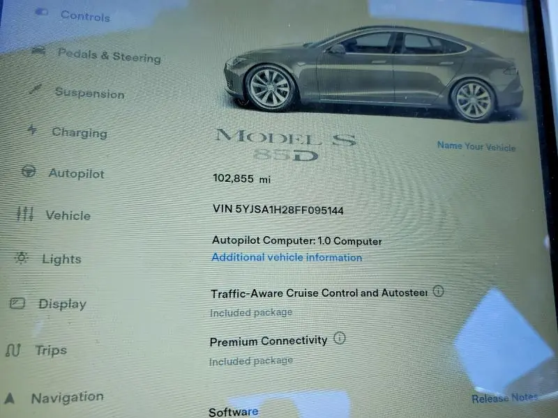 2015 TESLA MODEL S 85D  