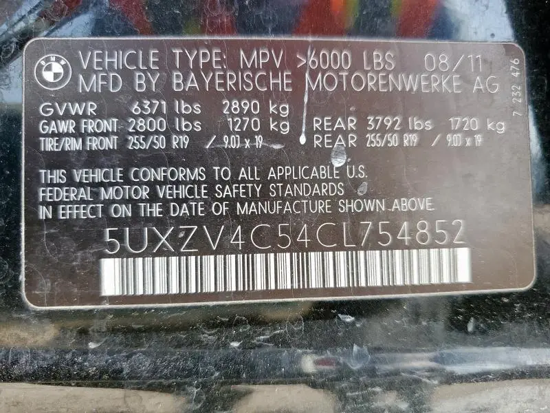 2012 BMW X5 XDRIVE35I  
