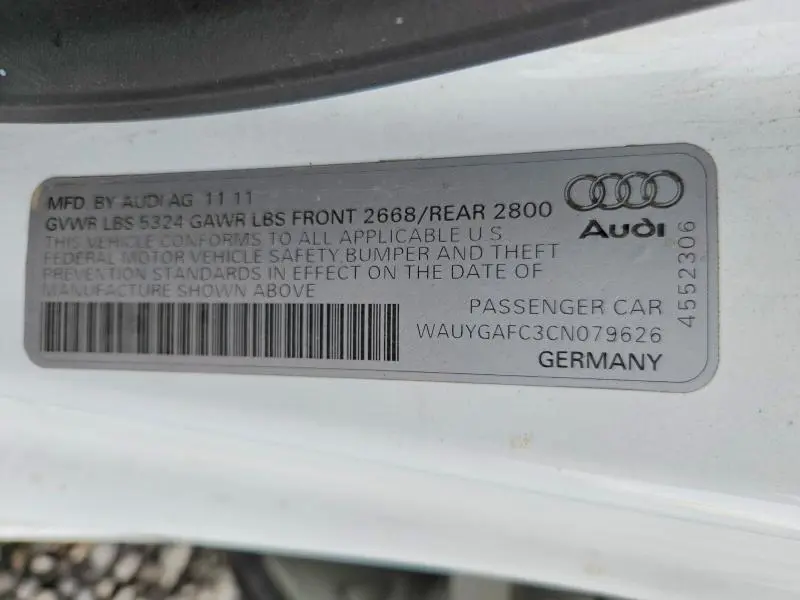 2012 AUDI A7 PREMIUM PLUS  