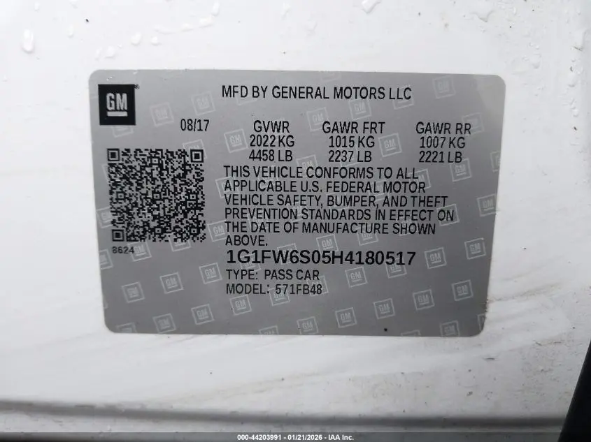 2017 CHEVROLET BOLT EV LT