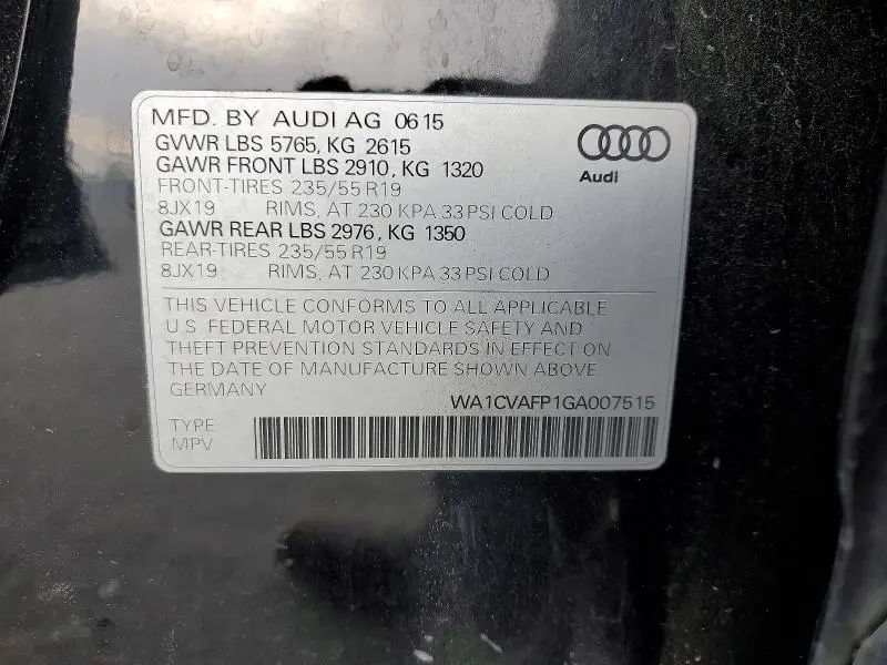 2016 AUDI Q5 TDI PREMIUM PLUS  