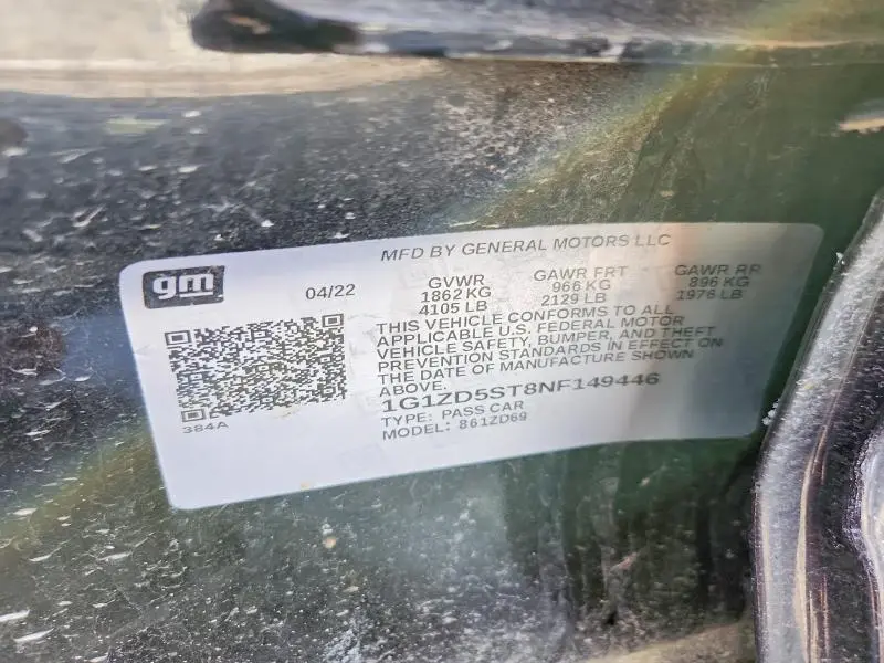 2022 CHEVROLET MALIBU LT  