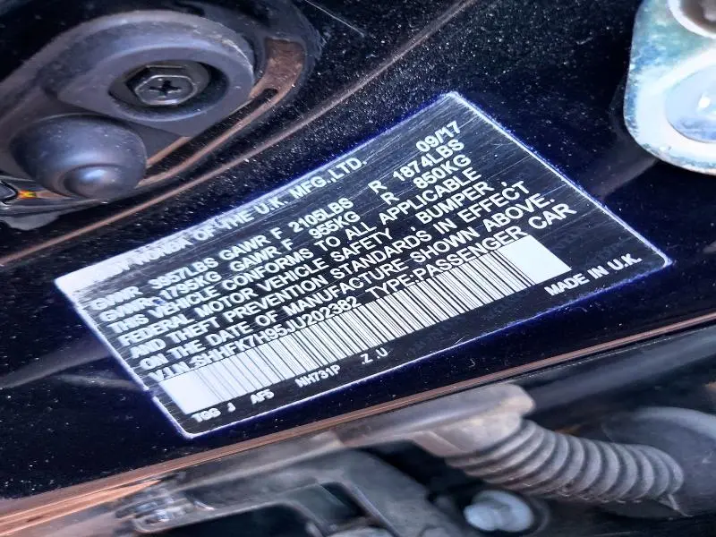 2018 HONDA CIVIC SPORT TOURING  