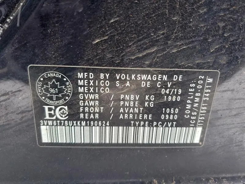 2019 VOLKSWAGEN JETTA GLI  